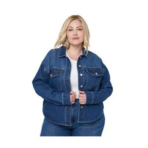 Edited by Remi Bader Women's Oversized 
Denim Top / Overshirt Size 1X